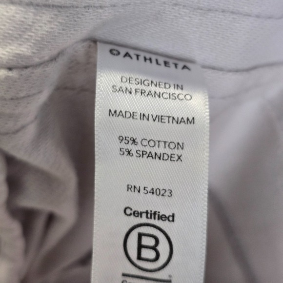 Athleta Farallon Jogger Pant Birch Grey Cream Print Casual Activewear Sz 2 - Picture 5 of 6